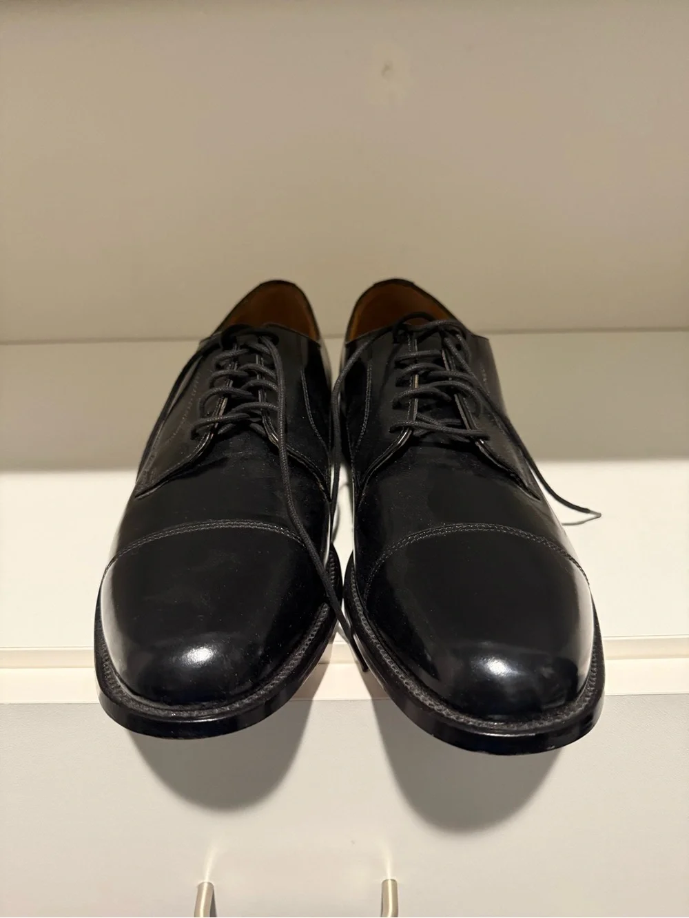 Bostonian Black Cap-Toe Derby Dress Shoes